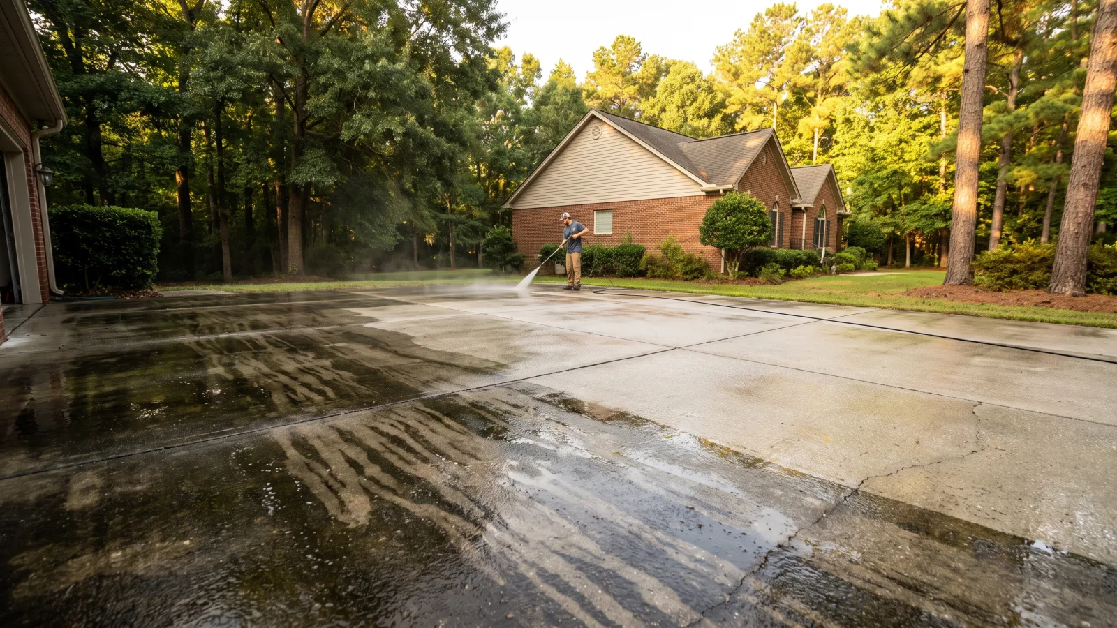 Driveway, Concrete & Sidewalk Cleaning in Columbia, SC by Columbia Exterior Cleaning